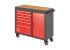 RS PRO 6 drawer Steel Wheeled Tool Chest, 997mm x 450mm x 1085mm