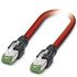 Phoenix Contact Straight Male RJ45 to Straight Male RJ45 Ethernet Cable, Shielded Shield, Red, 2m