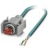 Phoenix Contact Cat5e Straight Male RJ45 to Unterminated Ethernet Cable, Shielded, Blue, 2m