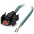 Phoenix Contact Cat5e Straight Male RJ45 to Unterminated Ethernet Cable, Shielded, Blue, 5m
