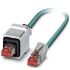 Phoenix Contact Cat5e Straight Male RJ45 to Straight Male RJ45 Ethernet Cable, Shielded, Blue, 5m