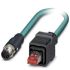 Phoenix Contact, 1m Cat5, Blue M12 to Male RJ45 Male, ShieldedShielded, Terminated