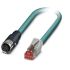 Phoenix Contact Cat5 Straight Female M12 to Straight Male RJ45 Ethernet Cable, Shielded, Blue, 5m