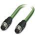 Phoenix Contact Cat5 Straight Male M12 to Straight Male M12 Ethernet Cable, Shielded, Green, 1m