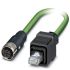 Phoenix Contact Ethernetkabel Cat.5, 1m, Grün Patchkabel, A M12 Geschirmt Buchse, B RJ45