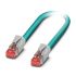 Phoenix Contact Cat5 Straight Male RJ45 to Straight Male RJ45 Ethernet Cable, Shielded, Blue, 1m