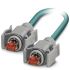 Phoenix Contact Cat5 Straight Male RJ45 to Straight RJ45 Ethernet Cable, Shielded, Blue, 1m