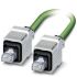 Phoenix Contact Cat5e Straight Male RJ45 to Straight Male RJ45 Ethernet Cable, Shielded, Green, 5m