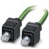 Phoenix Contact Cat5e Straight Male RJ45 to Straight Male RJ45 Ethernet Cable, Shielded, Green, 2m