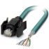 Phoenix Contact Cat5 Straight Male RJ45 to Unterminated Ethernet Cable, Shielded, Blue, 2m