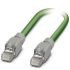 Phoenix Contact Cat5e Straight Male RJ45 to Straight Male RJ45 Ethernet Cable, Shielded Shield, Green, 2m