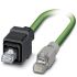 Phoenix Contact Cat5e Straight Male RJ45 to Straight Male RJ45 Ethernet Cable, Shielded Shield, Green, 5m