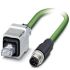 Phoenix Contact Cat5 Straight Male M12 to Straight Male RJ45 Ethernet Cable, Shielded, Green, 5m