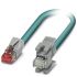Phoenix Contact Cat5 Straight Male RJ45 to Male RJ45 Ethernet Cable, Shielded, Blue, 1m