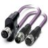 Phoenix Contact Straight Female M12 to Female M12 Bus Cable, 2m