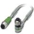 Phoenix Contact Straight Male M12 to Female M12 Sensor Actuator Cable, 300mm