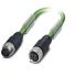 Phoenix Contact Cat5 Straight Male M12 to Straight Female M12 Ethernet Cable, Green, 2m