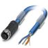 Phoenix Contact Straight Female M12 to Unterminated Bus Cable, 20m