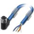 Phoenix Contact Right Angle Female M12 to Unterminated Bus Cable, 15m