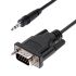 StarTech.com Male 9 Pin D-sub to Male 3.5mm Stereo Jack Serial Cable, 1m PVC