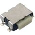IP40 Silver Rectangular Button Tactile Switch, SPST 50 mA Surface Mount