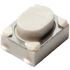 IP40 Silver Hard Actuator Tactile Switch, SPST 50 mA Surface Mount