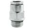 Norgren PNEUFIT 10 Series Straight Threaded Adaptor, G 1/4 Male to Push In 6 mm, Threaded-to-Tube Connection Style,