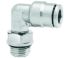 Norgren PNEUFIT 10 Series Swivel Elbow, G 1/8 Male to Push In 8 mm, Threaded-to-Tube Connection Style, 10247