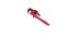 RS PRO Pipe Wrench, 900 mm Overall, 102mm Jaw Capacity, Metal Handle