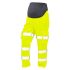 Leo Workwear CM01-Y Damen Warnschutzhose, Baumwolle, Polyester Gelb, Größe 98 → 114cm x 29Zoll