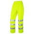 Leo Workwear LL02-Y Yellow Breathable, Hi-Vis Hi Vis Trousers, 106 → 114cm Waist Size