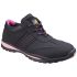 Amblers FS47 Womens Black Toe Capped Safety Shoes, EU 36, UK 3
