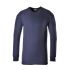 Portwest Navy Cotton, Polyester Long Sleeve T-Shirt, UK- 4XL, EUR- 4XL
