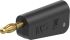 Staubli Black Plug Test Plug, Screw Termination, 32A, 30V ac, Gold Plating