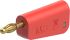Staubli Red Plug Test Plug, Screw Termination, 32A, 30V ac, Gold Plating
