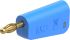 Staubli Blue Plug Test Plug, Screw Termination, 32A, 30V ac, Gold Plating