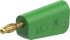 Staubli Green Plug Test Plug, Screw Termination, 32A, 30V ac, Gold Plating