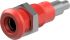 Staubli Red Socket Test Socket, Solder Termination, 25A, 30V ac, Nickel Plating