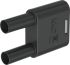 Staubli Black Plug Test Plug, 32A, 1kV, Nickel Plating