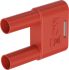 Staubli Red Plug 4 mm Test Plug & Socket, 32A, 1kV, Nickel Plating