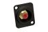 Amphenol Audio Black Panel Mount RCA Socket, Gold, 75A