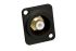 Amphenol Audio Black Panel Mount RCA Socket, Gold, 75A