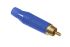 Amphenol Audio Blue Cable Mount RCA Plug, Gold, 10A