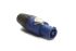 Amphenol Audio, HP IP54 Blue Cable Mount 3P Power Connector Plug, Rated At 25A, 250 V No