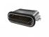 Amphenol Communications Solutions USB C-stik Version USB4, Spadesko, Retvinklet, Midtermontering, 5A