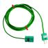 Type K Thermocouple & Extension Wire, 5m, PVC Insulation, +105°C Max, 7/0.2mm