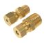 Straight Thermocouple Compression Fitting for Use with Thermocouple Probes, 1/2 BSPT, 6mm Probe