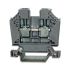 RS PRO Grey Feed Through Terminal Block, 10mm², 1-Level, Cage Clamp Termination