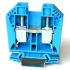 RS PRO Blue Feed Through Terminal Block, 50mm², 1-Level, Cage Clamp Termination