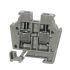 RS PRO Grey Feed Through Terminal Block, 4mm², 1-Level, Cage Clamp Termination
